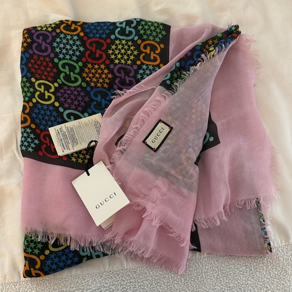 NEW GUCCI Psychedelic GG Scarf - Picture 7 of 8